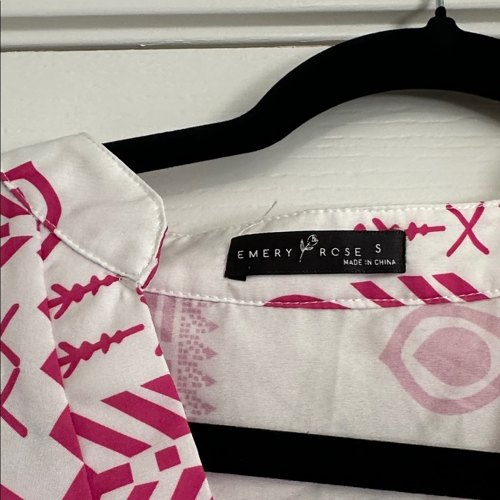 White and Pink Patterned Women's Dress - Picture 3 of 7